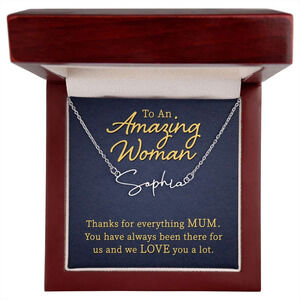 To an Amazing Woman Personalized Silver Tone Name Necklace Custom Name
